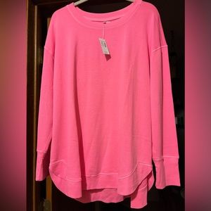 Maurice’s Neon Hot Pink Round Hem Lightweight Sweatshirt Women's Size XXL Crew